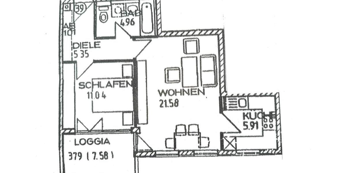 Etagenwohnung Ingolstadt - 2 Zimmer, 54 m&sup2;, 220.000&euro; | Angebot:27002254
