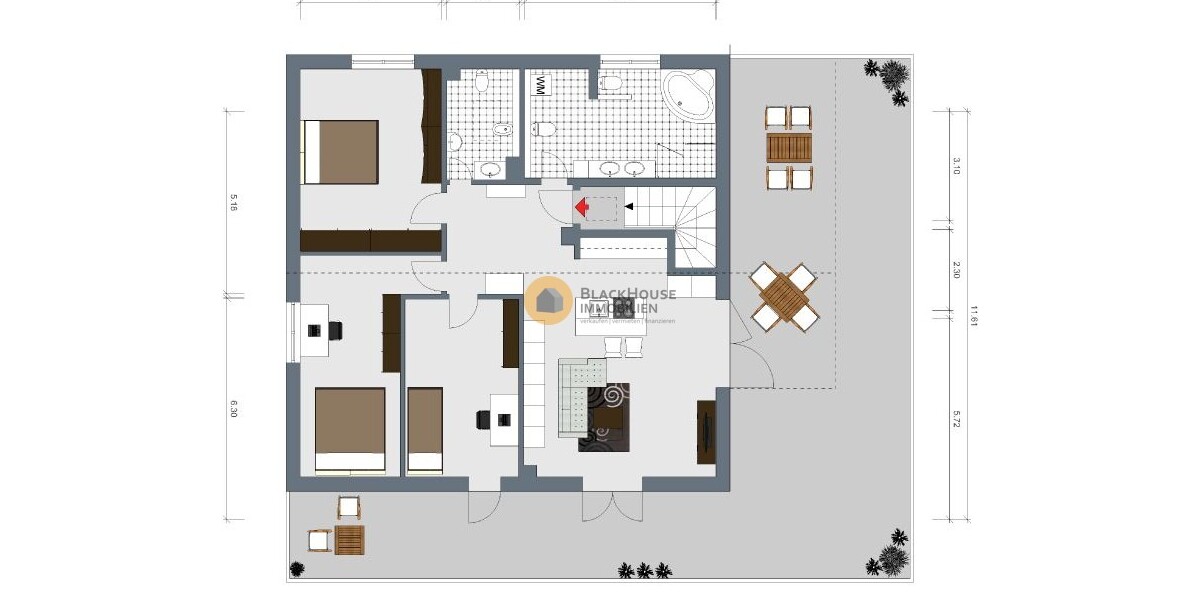 Eine Perle - Penthouse mit 100m² Dachterrasse und Platz für 4 Autos - Einfamilienhaus Wettstetten | Angebot:26652679