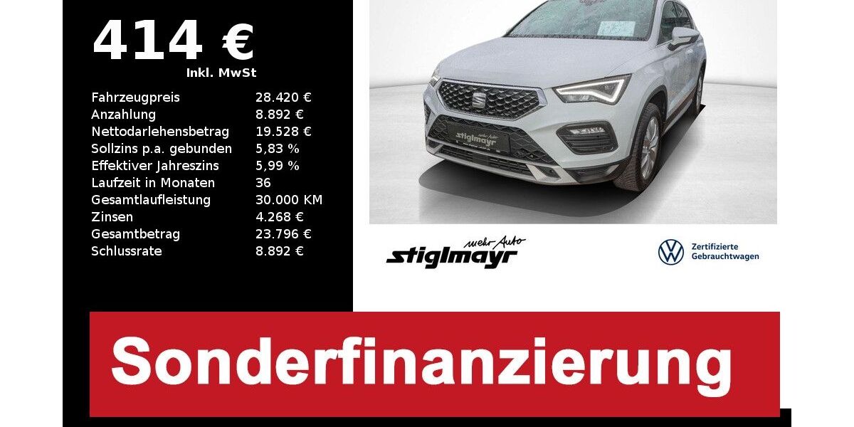 Seat Ateca 25.665 km 28.420 &euro; Pfaffenhofen/Ilm 85276