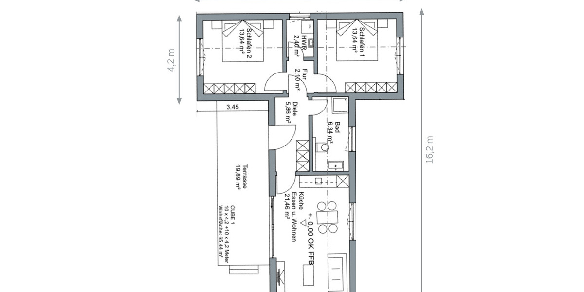Einfamilienhaus Ernsgaden - 3 Zimmer, 75 m&sup2;, 353.266&euro; | Angebot:25675860