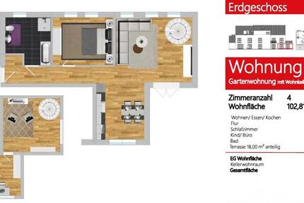 Wohnung Ingolstadt Südost - 4 Zimmer, 103 m&sup2;, 599.000&euro; | Angebot:24563703