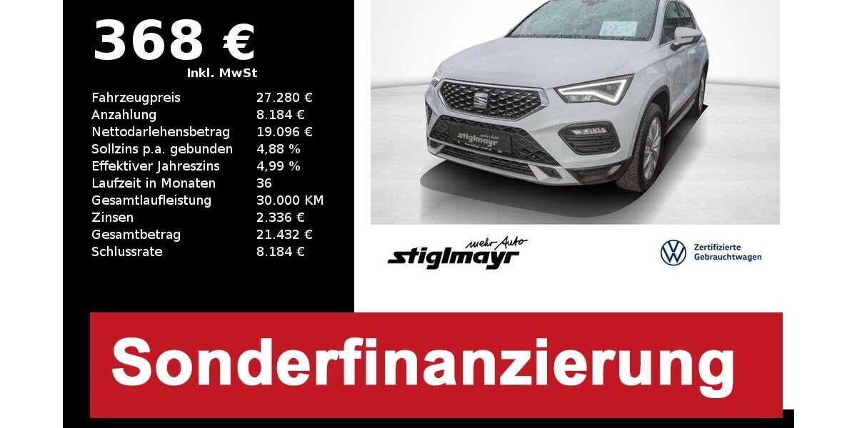 Seat Ateca 25.665 km 26.920 &euro; Pfaffenhofen/Ilm 85276