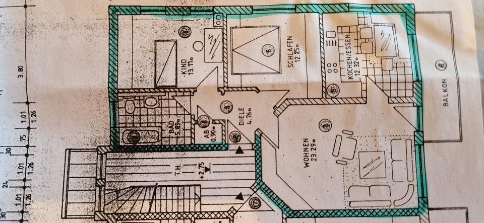 Etagenwohnung Baar-Ebenhausen Ebenhausen - 3 Zimmer, 76 m&sup2;, 750&euro; | Angebot:25232305