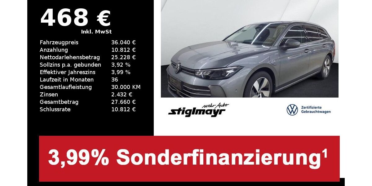 VW Passat Variant 22.478 km 36.040 &euro; Pfaffenhofen/Ilm 85276