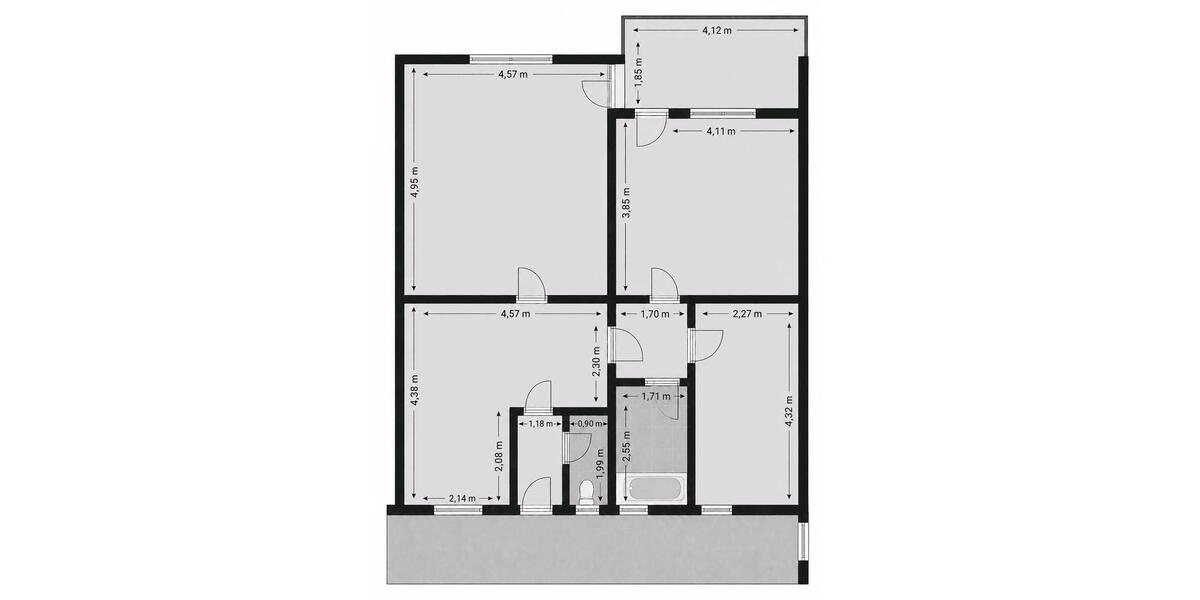 Etagenwohnung Ingolstadt Münchener Straße - 3 Zimmer, 79 m&sup2;, 250.000&euro; | Angebot:27221366