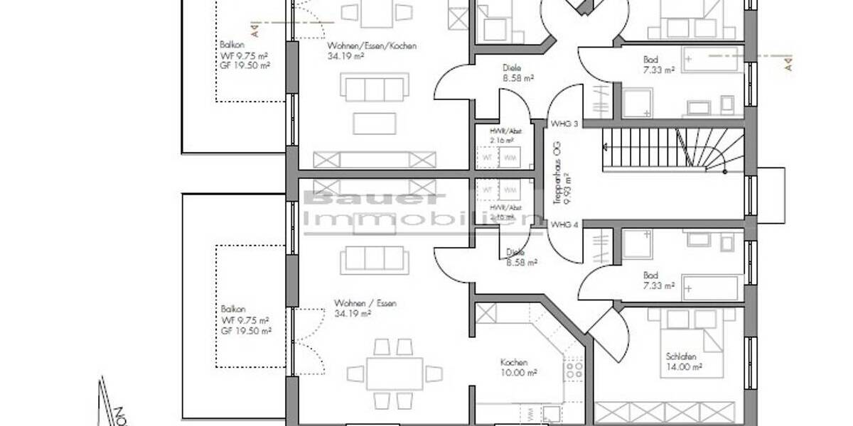 Etagenwohnung Gaimersheim - 3 Zimmer, 86 m&sup2;, 499.500&euro; | Angebot:26410194