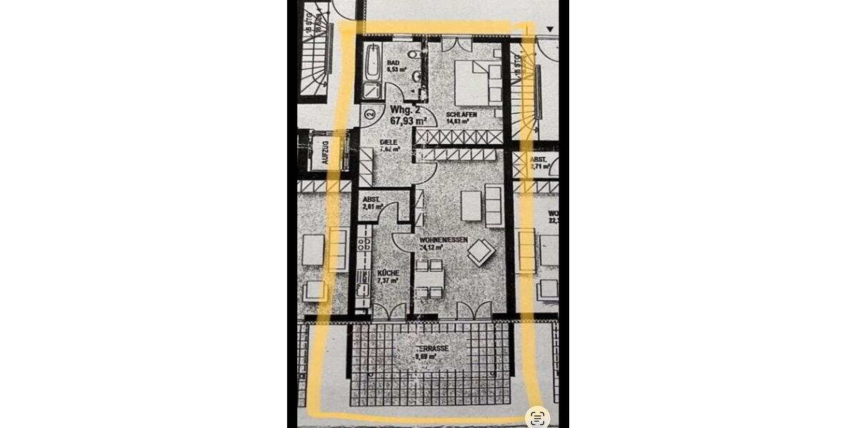 Erdgeschoßwohnung Ingolstadt - 2 Zimmer, 68 m&sup2;, 800&euro; | Angebot:27589996