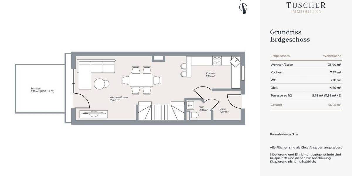 Reihenmittelhaus Ingolstadt Nordost - 5 Zimmer, 141 m&sup2;, 550.000&euro; | Angebot:26852835