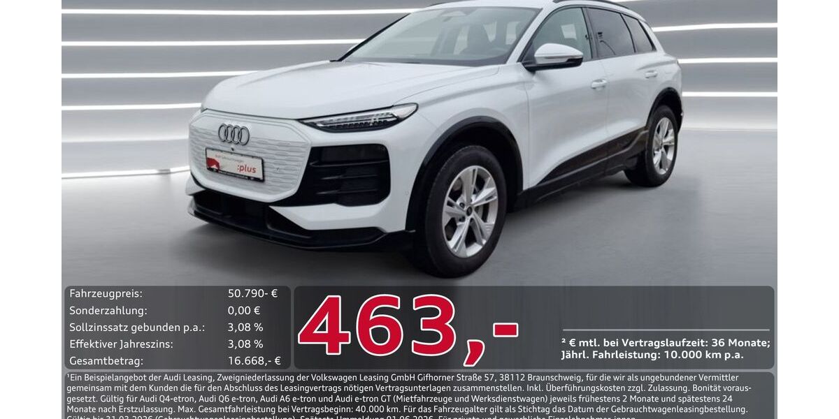 Audi Q6 e-tron 8.998 km 50.790 &euro; Ingolstadt 85057