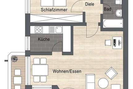 Wohnung Ingolstadt Augustinviertel - 2 Zimmer, 62 m&sup2;, 145.000&euro; | Angebot:26751590