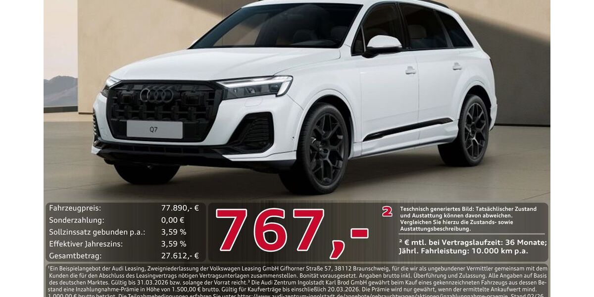 Audi Q7 12.979 km 77.890 &euro; Ingolstadt 85057