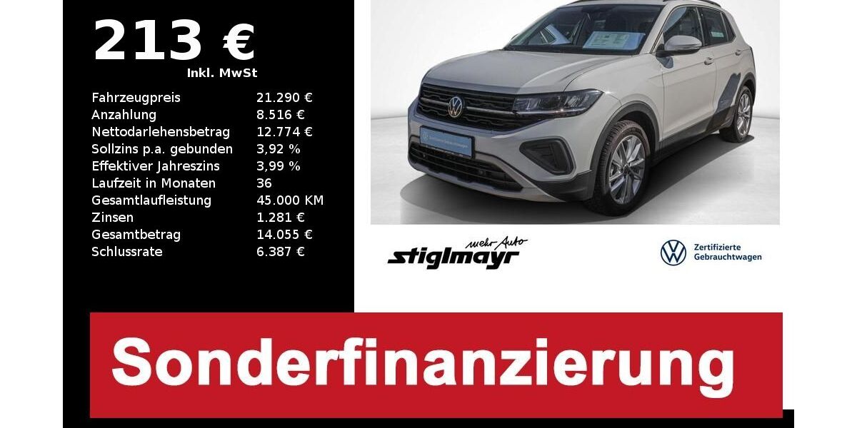 VW T-Cross 7.361 km 21.290 &euro; Schrobenhausen 86529