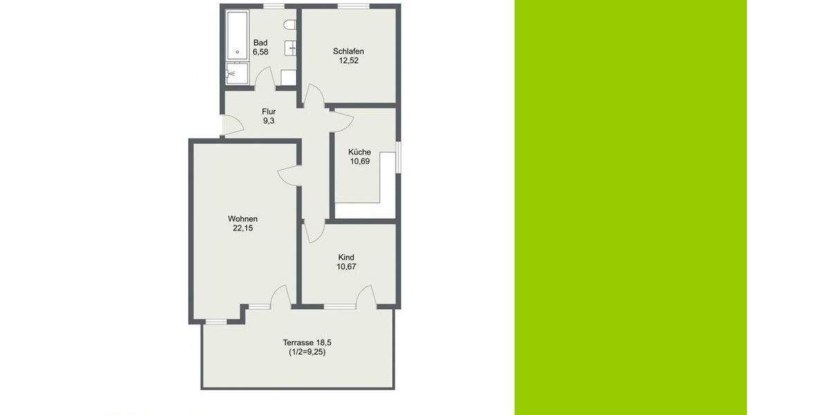 Etagenwohnung Ingolstadt Münchener Straße - 3 Zimmer, 81 m&sup2;, 355.000&euro; | Angebot:25729212