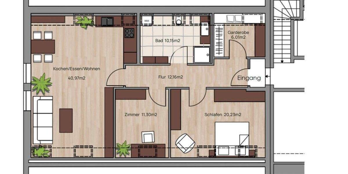 Etagenwohnung Schrobenhausen - 3 Zimmer, 100 m&sup2;, 1.000&euro; | Angebot:25682853