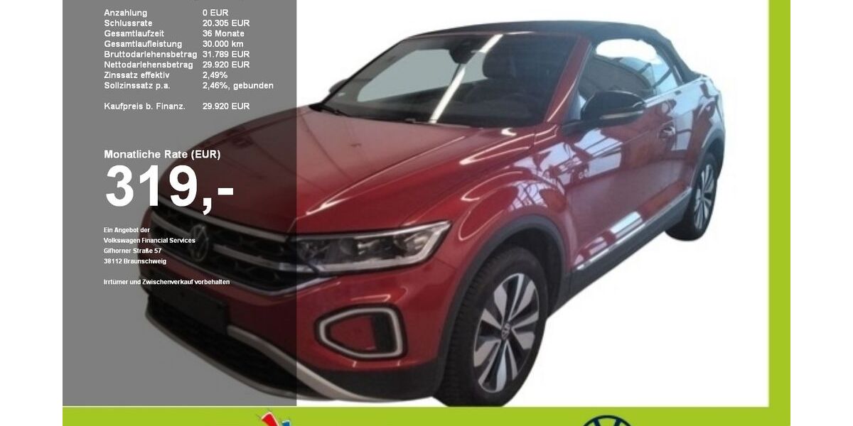 VW T-Roc 7.271 km 27.480 &euro; Mainburg 84048