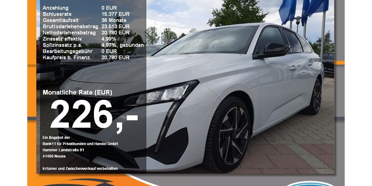 Peugeot 308 27.565 km 20.780 &euro; Neustadt / Donau 93333