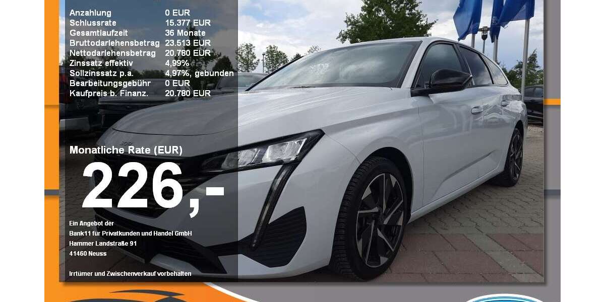 Peugeot 308 27.565 km 20.780 &euro; Neustadt a. d. Donau 93333