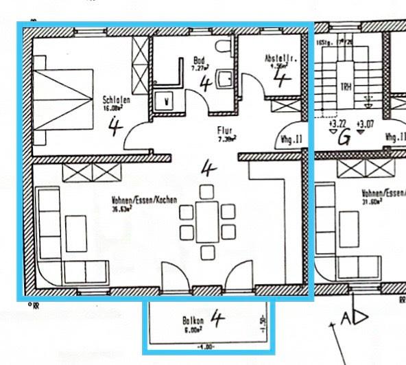 Etagenwohnung Eichstätt - 2 Zimmer, 72 m&sup2;, 895&euro; | Angebot:25962940