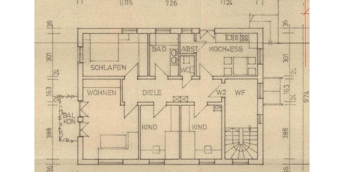 Etagenwohnung Walting - 4 Zimmer, 92 m&sup2;, 950&euro; | Angebot:25969362