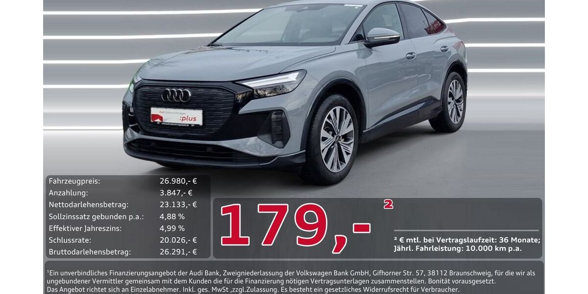Audi Q4 e-tron 36.277 km 26.980 &euro; Ingolstadt 85057