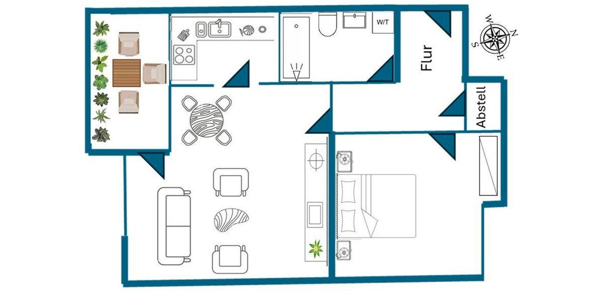 Etagenwohnung Ingolstadt Münchener Straße - 2 Zimmer, 55 m&sup2;, 279.000&euro; | Angebot:26041196