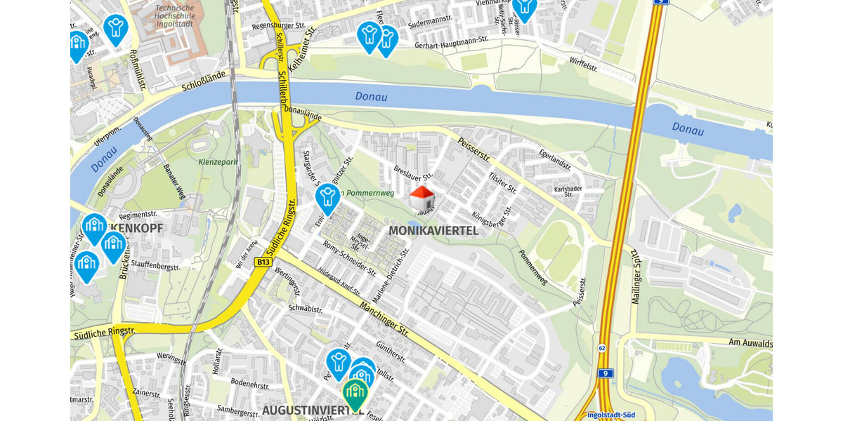 Wohnen und Arbeiten: zentrale 6 Zimmer Rooftop-Wohnung in Ingolstadt Monikaviertel - Dachgeschoßwohnung Ingolstadt Südost | Angebot:25836611