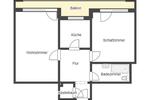 Etagenwohnung Ingolstadt Friedrichshofen-Hollerstauden - 2 Zimmer, 58 m&sup2;, 638&euro; | Angebot:26450517