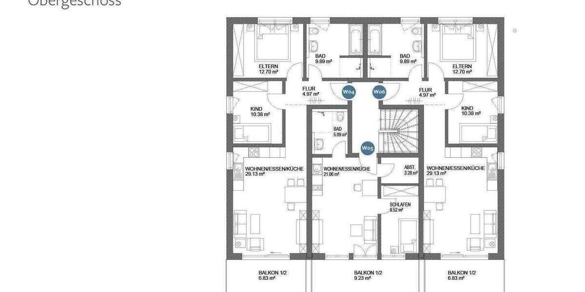 Etagenwohnung Ingolstadt Südost - 3 Zimmer, 72 m&sup2;, 385.000&euro; | Angebot:25729944