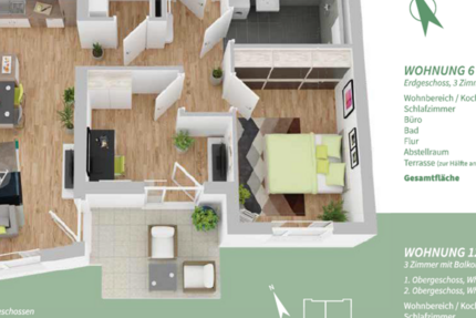 Wohnung Manching - 3 Zimmer, 75 m&sup2;, 446.131&euro; | Angebot:25477511