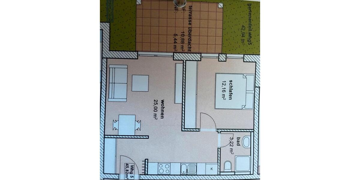 Erdgeschoßwohnung Ingolstadt Nordost - 2 Zimmer, 46 m&sup2;, 255.000&euro; | Angebot:26586788