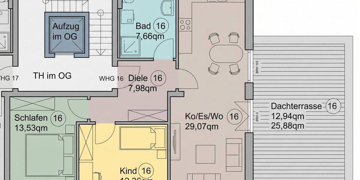 Etagenwohnung Ingolstadt Hundszell - 3 Zimmer, 83 m&sup2;, 560.000&euro; | Angebot:26217505