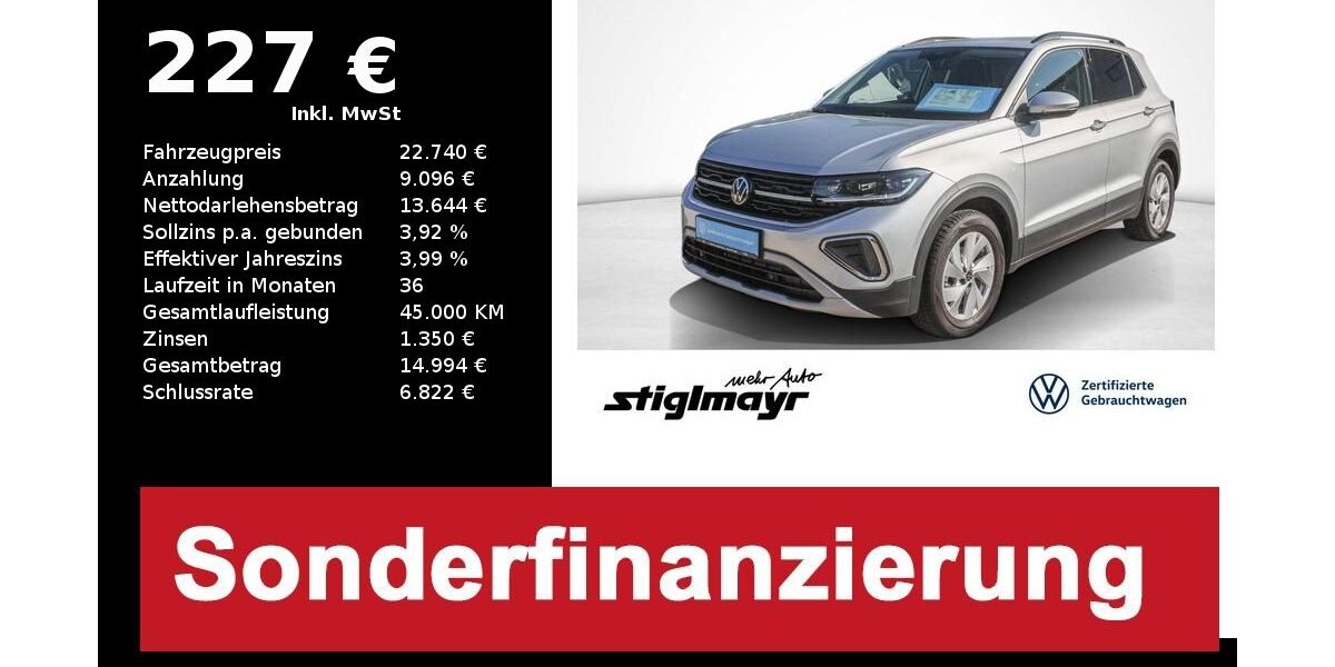 VW T-Cross 3.928 km 22.740 &euro; Schrobenhausen 86529