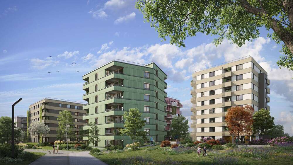 Etagenwohnung Ingolstadt Friedrichshofen-Hollerstauden - 3 Zimmer, 73 m&sup2;, 987&euro; | Angebot:27582181