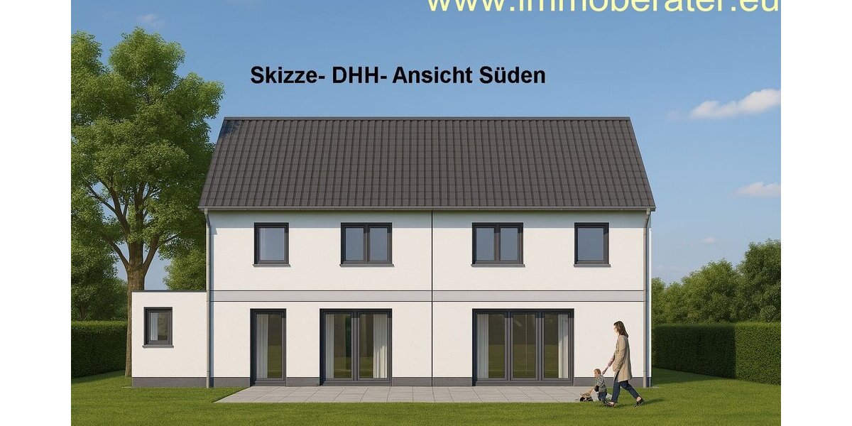 Nähe Schrobenhausen Baugrund für DHH-zu verk. Fläche ca. 450 m² Anbau an bestehendes DH ortsüblich erschlossen! - Grundstück Waidhofen | Angebot:22910791
