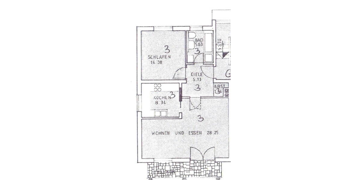 Etagenwohnung Ingolstadt Dünzlau - 2 Zimmer, 61 m&sup2;, 219.000&euro; | Angebot:26614432