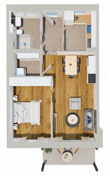 Erdgeschoßwohnung Lenting - 2 Zimmer, 62 m&sup2;, 1.050&euro; | Angebot:26461532