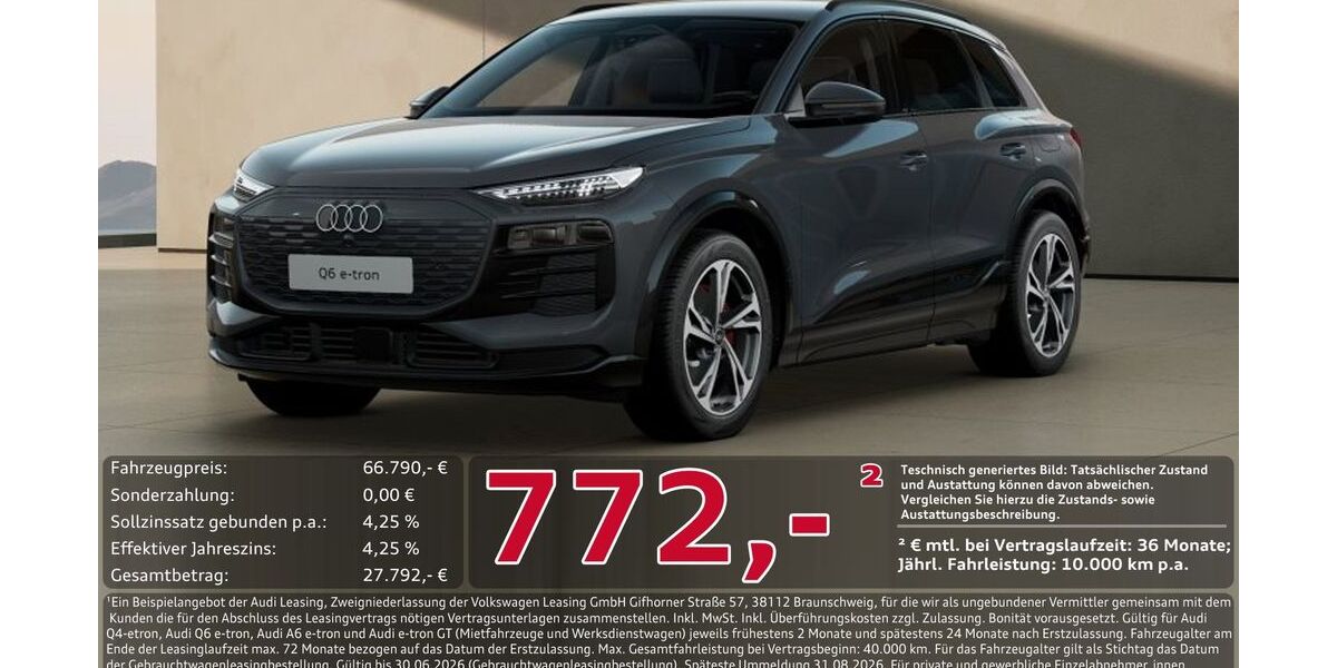 Audi Q6 e-tron 19.570 km 65.890 &euro; Ingolstadt 85057