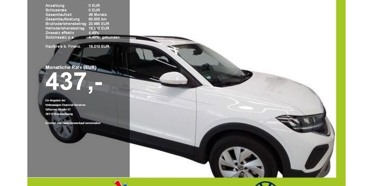 VW T-Cross 21.998 km 19.210 &euro; Mainburg 84048