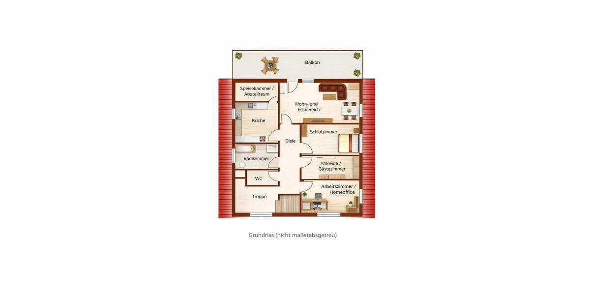 Dachgeschoßwohnung Weichering - 4 Zimmer, 98 m&sup2;, 1.195&euro; | Angebot:25839170