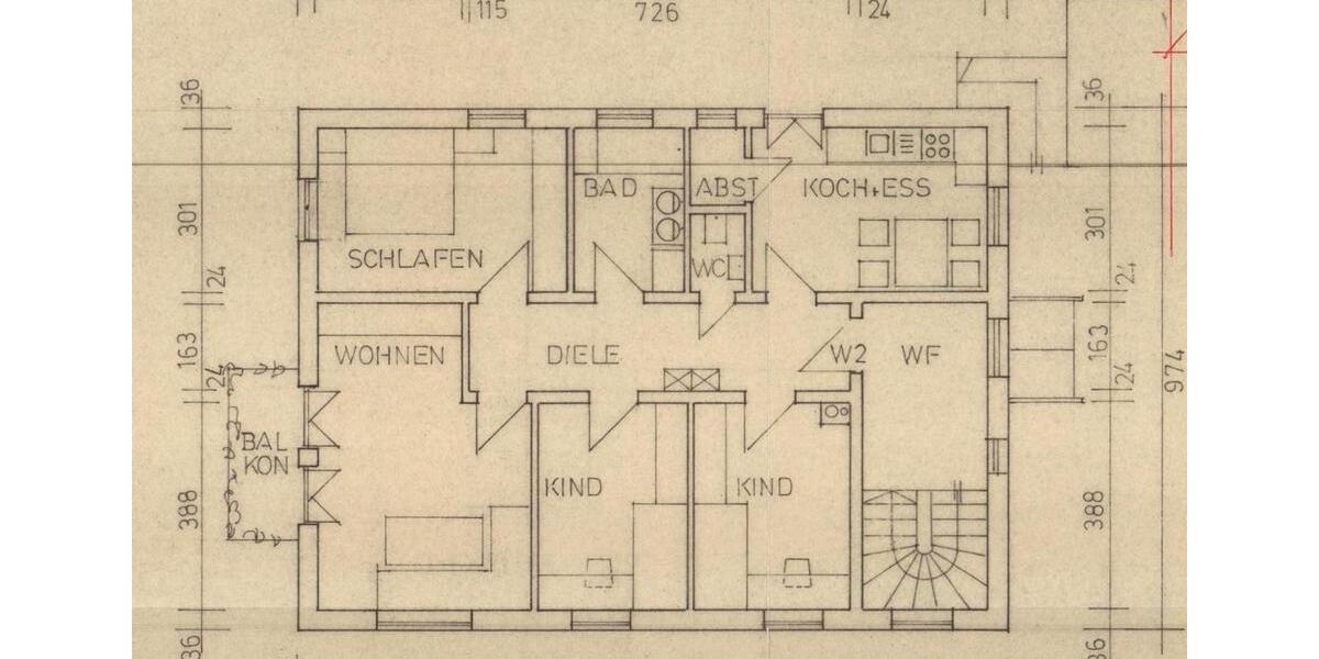 Etagenwohnung Walting - 4 Zimmer, 92 m&sup2;, 950&euro; | Angebot:25870720