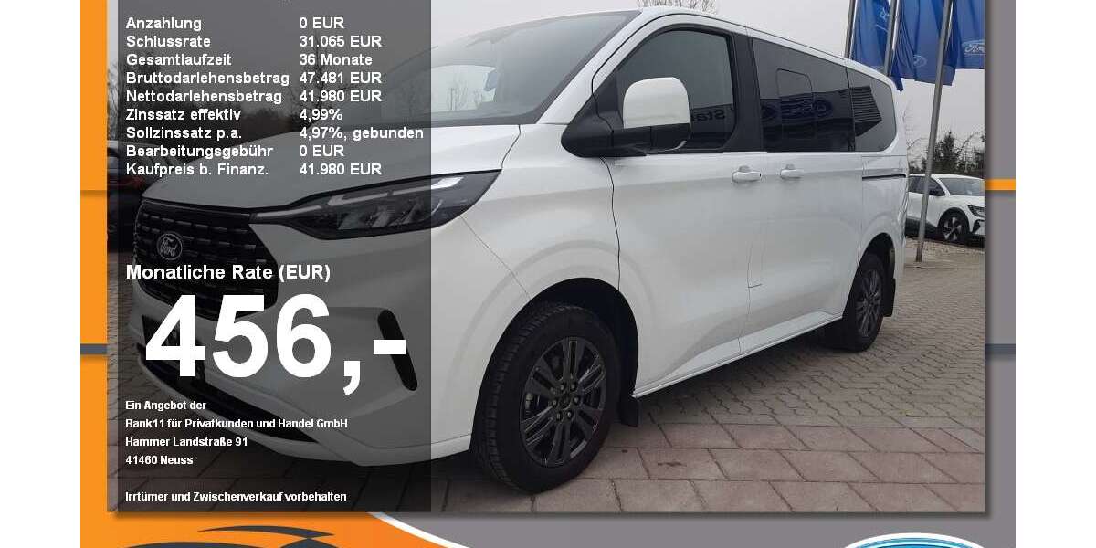 Ford Tourneo Custom 23.930 km 41.980 &euro; Neustadt a. d. Donau 93333