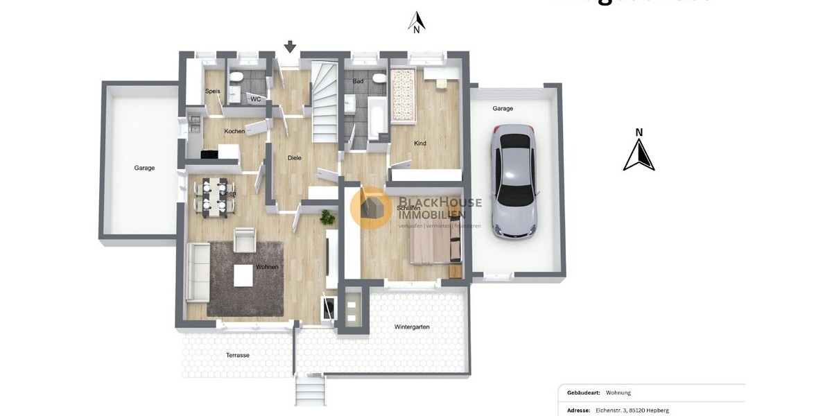 Ein-Zwei-Familienhaus mit Garagen, grosses Grundstück in schöner Ortsrandlage - Zweifamilienhaus Hepberg | Angebot:25234782