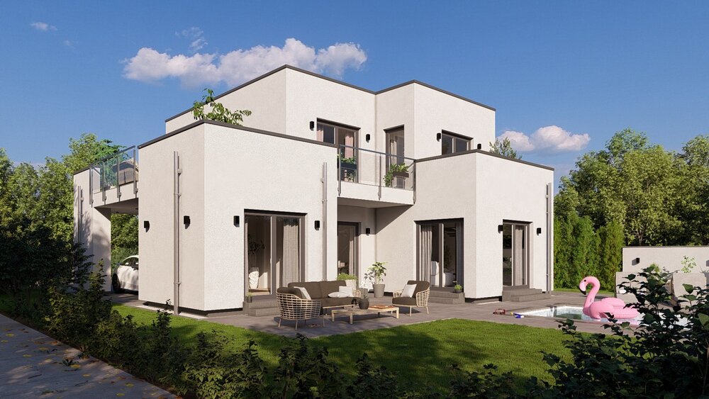 Highline 1 - Modernes Fertighaus mit Bauhauscharme und flexibler Raumgestaltung - Einfamilienhaus Eichstätt | Angebot:27595486