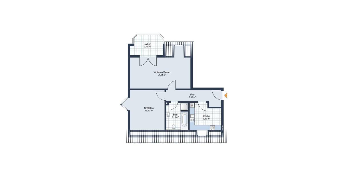 Etagenwohnung Schrobenhausen - 2 Zimmer, 69 m&sup2;, 234.000&euro; | Angebot:25705595
