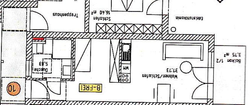 Etagenwohnung Schrobenhausen - 1.5 Zimmer, 47 m&sup2;, 620&euro; | Angebot:25823275