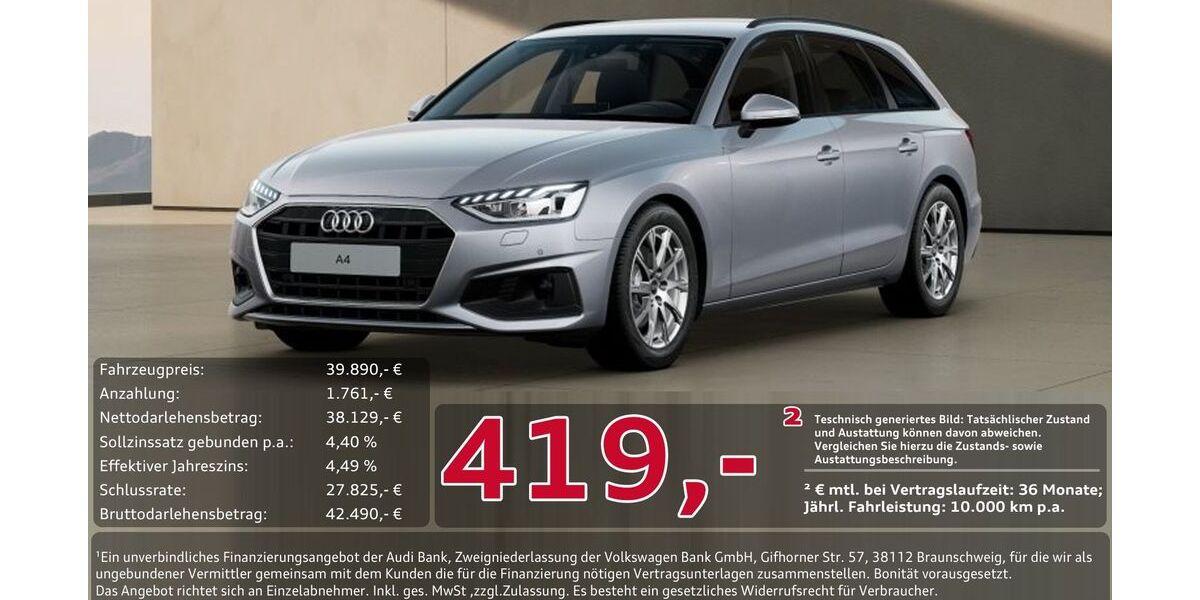 Audi A4 15.021 km 39.890 &euro; Ingolstadt 85057