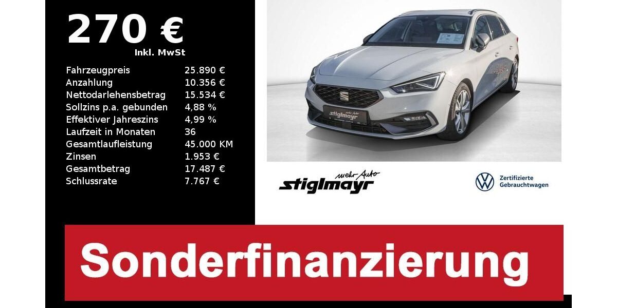 Seat Leon 28.645 km 25.320 &euro; Schrobenhausen 86529