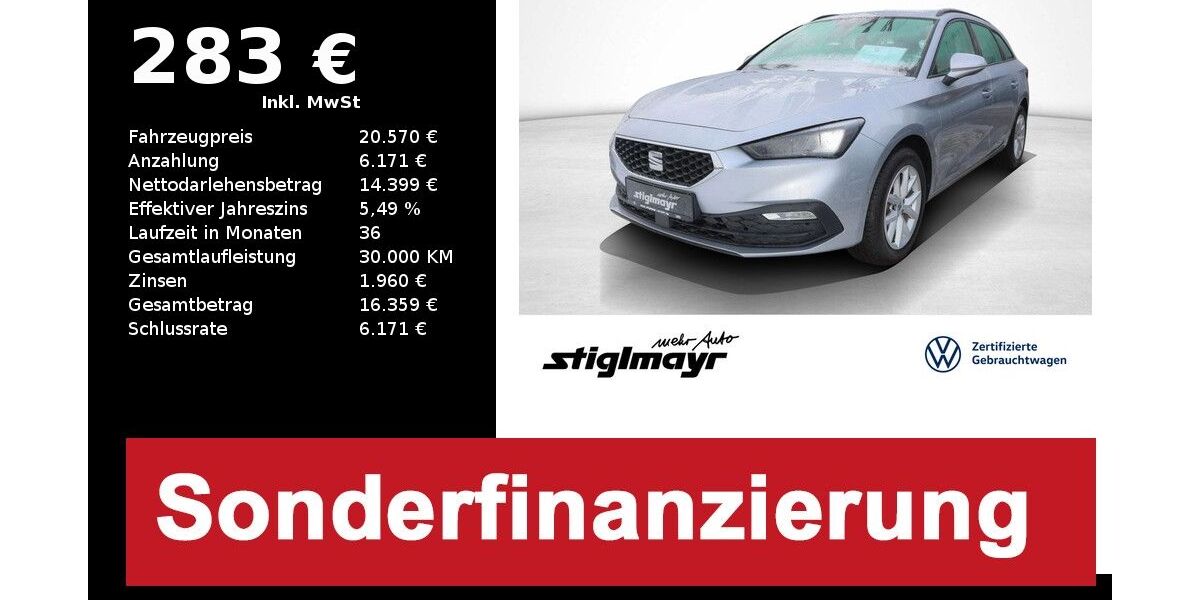 Seat Leon 54.463 km 19.420 &euro; Pfaffenhofen/Ilm 85276