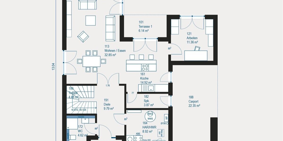Highline 1 - Modernes Fertighaus mit Bauhauscharme und flexibler Raumgestaltung - Einfamilienhaus Eichstätt | Angebot:27595486