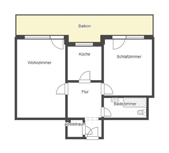 Etagenwohnung Ingolstadt Friedrichshofen-Hollerstauden - 2 Zimmer, 58 m&sup2;, 650&euro; | Angebot:25564185